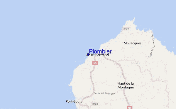 mapa de localização de Plombier