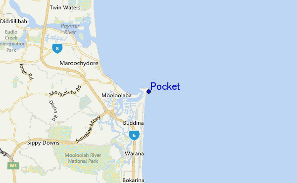 mapa de localização de Pocket