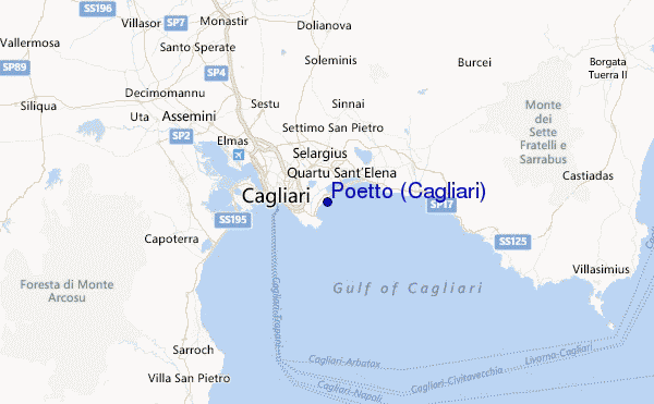 Poetto (Cagliari) Location Map
