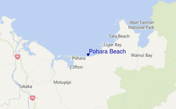 mapa de localização de Pohara Beach