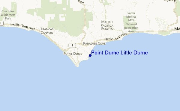 mapa de localização de Point Dume Little Dume