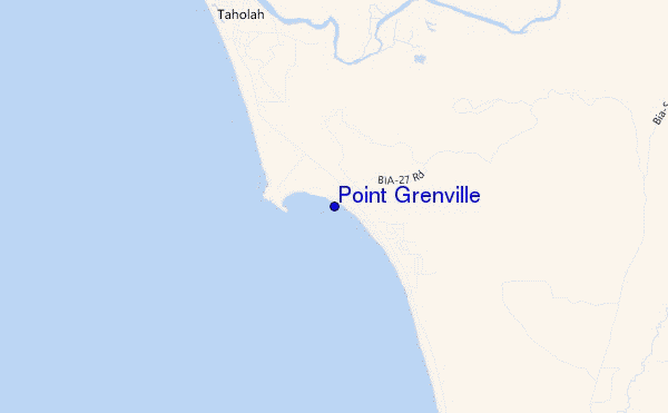 mapa de localização de Point Grenville