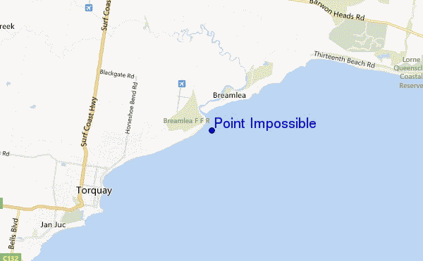 mapa de localização de Point Impossible
