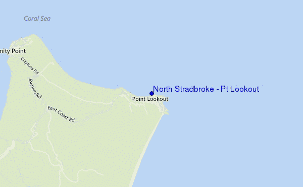 mapa de localização de North Stradbroke - Pt Lookout