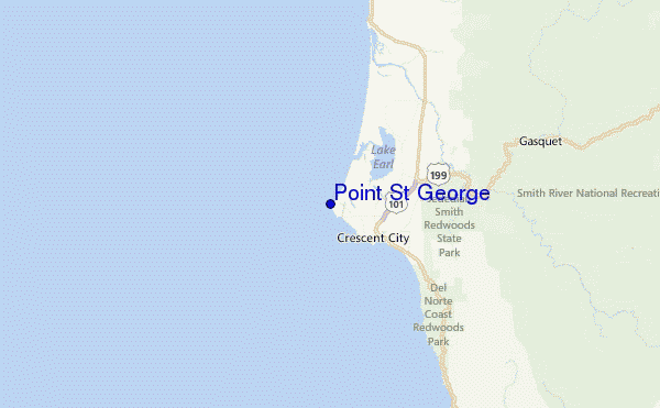 Point St George Location Map