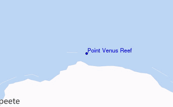 mapa de localização de Point Venus Reef