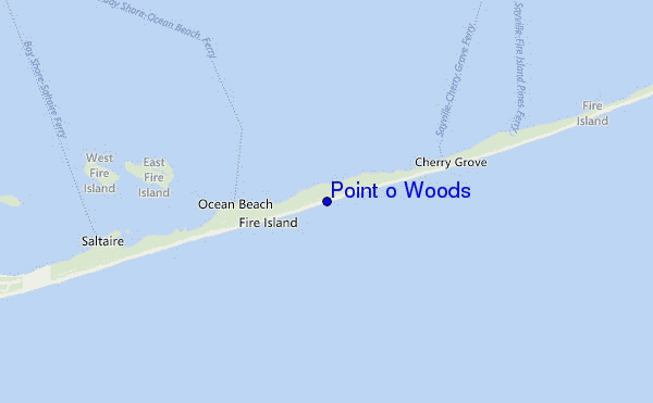 mapa de localização de Point o Woods