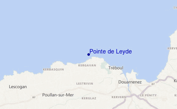 mapa de localização de Pointe de Leyde