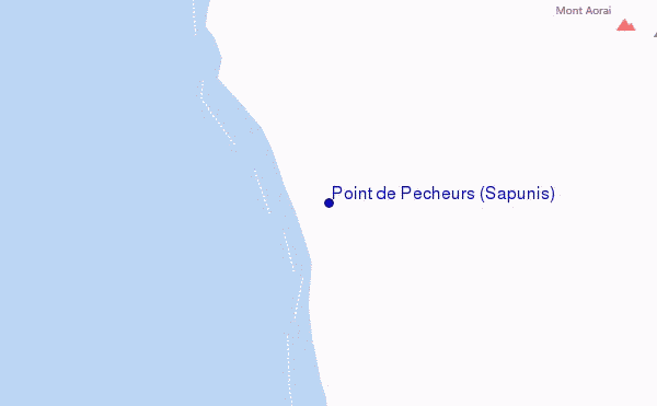 mapa de localização de Point de Pecheurs (Sapunis)