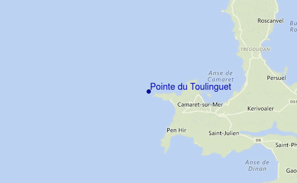 mapa de localização de Pointe du Toulinguet