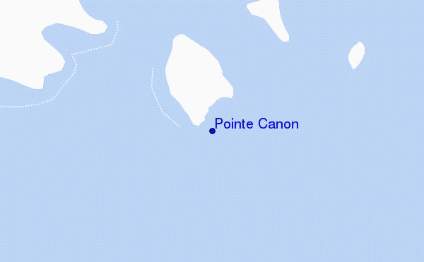 mapa de localização de Pointe Canon
