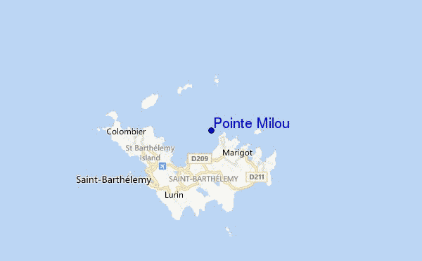mapa de localização de Pointe Milou