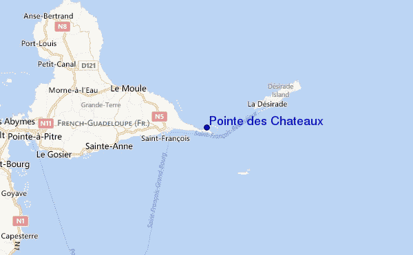 Pointe des Chateaux Location Map