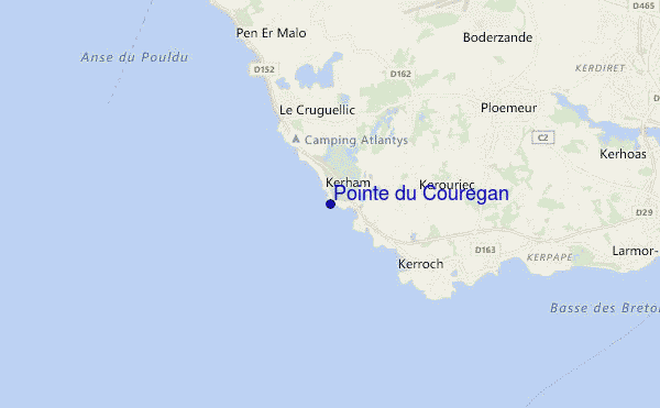 mapa de localização de Pointe du Couregan