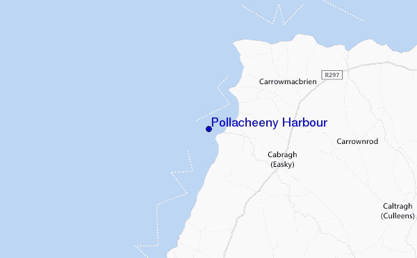 mapa de localização de Pollacheeny Harbour