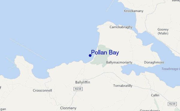 mapa de localização de Pollan Bay