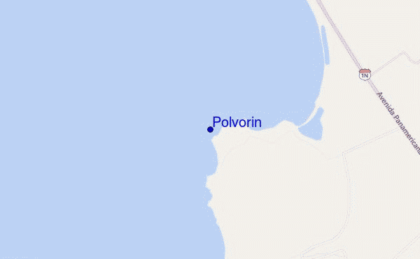 mapa de localização de Polvorin