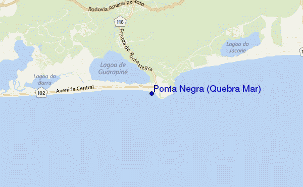 mapa de localização de Ponta Negra (Quebra Mar)