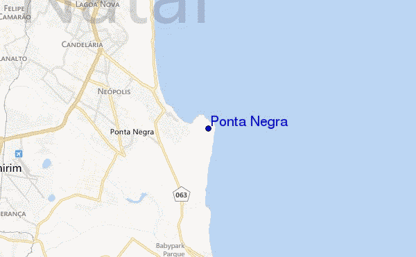 mapa de localização de Ponta Negra