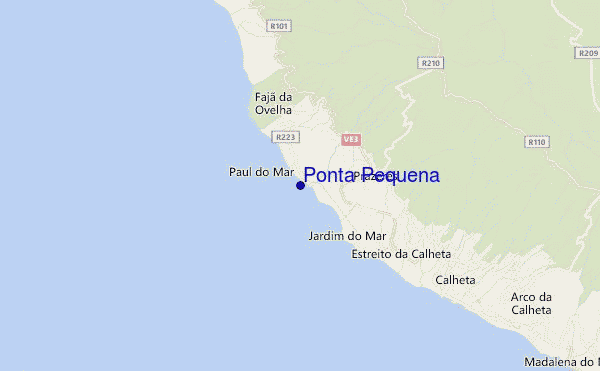 mapa de localização de Ponta Pequena