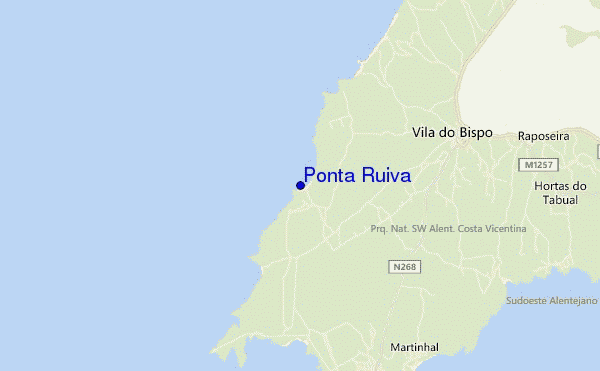 mapa de localização de Ponta Ruiva