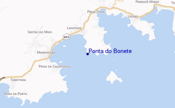 mapa de localização de Ponta do Bonete