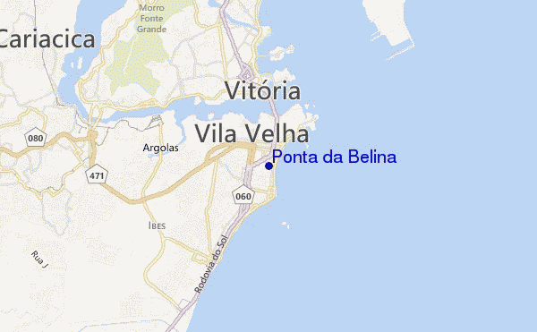 mapa de localização de Ponta da Belina