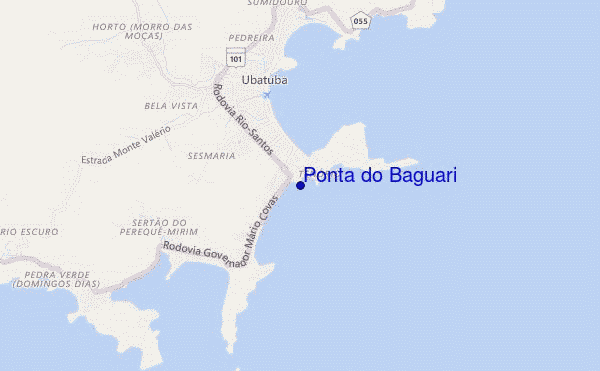 mapa de localização de Ponta do Baguari