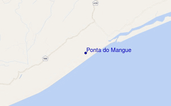 mapa de localização de Ponta do Mangue
