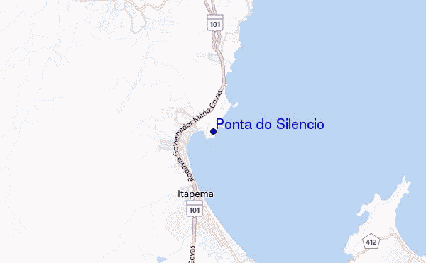 mapa de localização de Ponta do Silencio