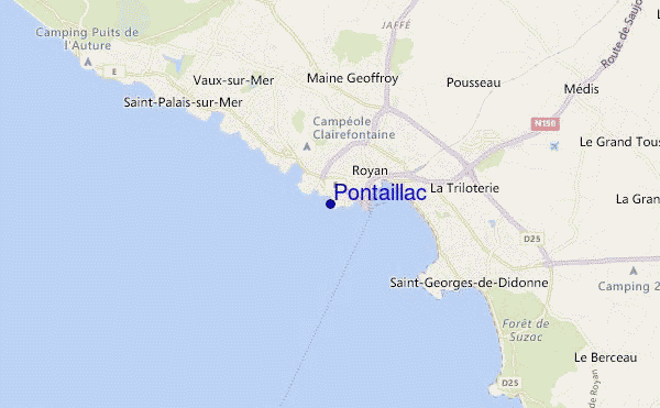 mapa de localização de Pontaillac