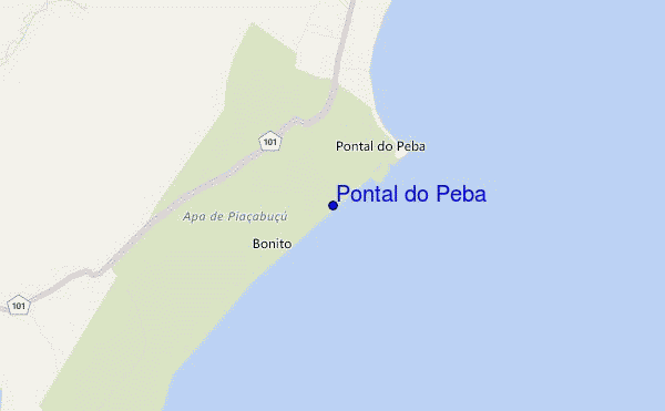 mapa de localização de Pontal do Peba