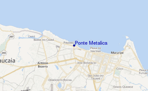 mapa de localização de Ponte Metalica