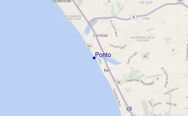 mapa de localização de Ponto