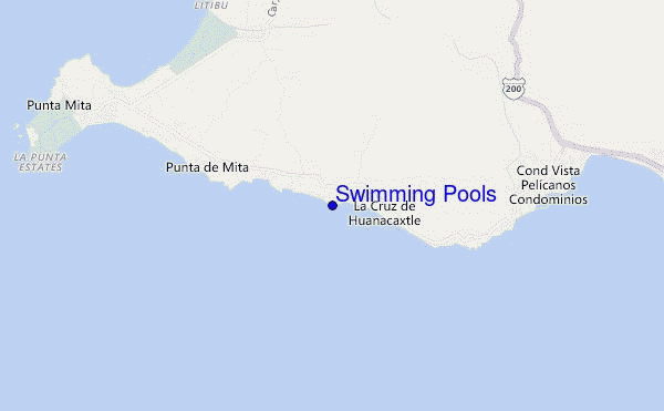 mapa de localização de Swimming Pools