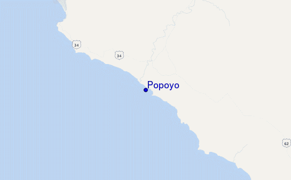 mapa de localização de Popoyo