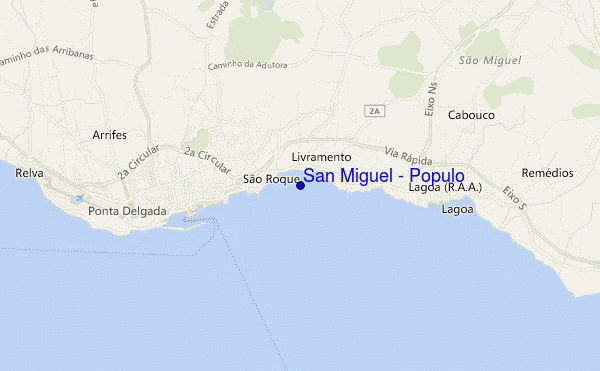 mapa de localização de San Miguel - Populo