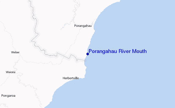 Porangahau River Mouth Location Map