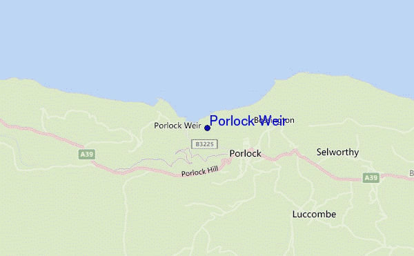mapa de localização de Porlock Weir