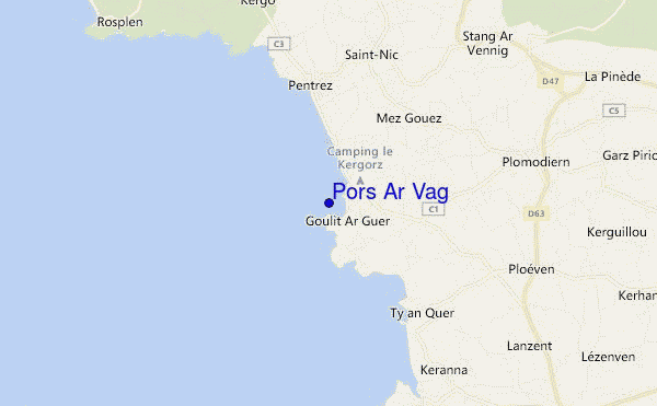 mapa de localização de Pors Ar Vag