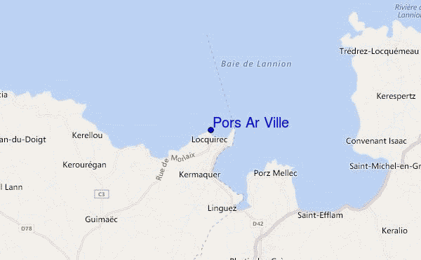 mapa de localização de Pors Ar Ville