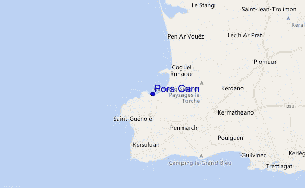 mapa de localização de Pors Carn