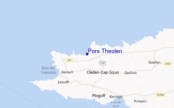 mapa de localização de Pors Theolen