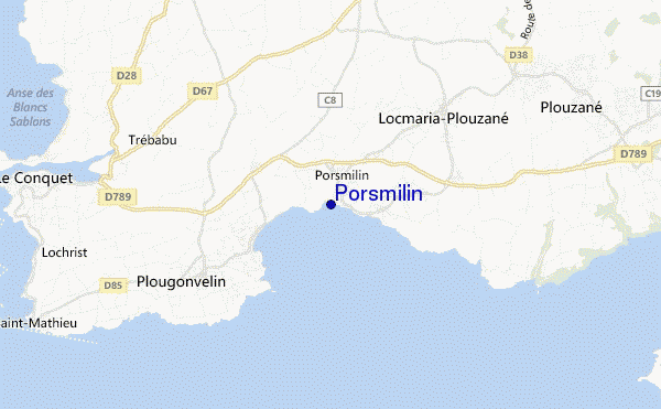 mapa de localização de Porsmilin