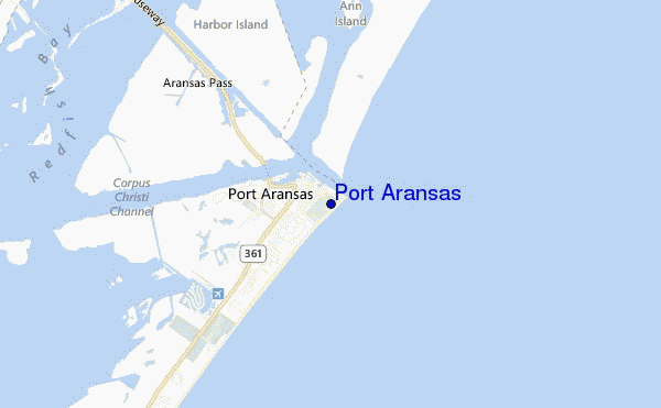 mapa de localização de Port Aransas