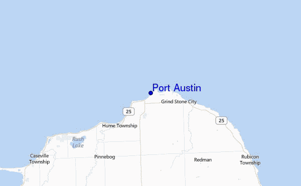 Port Austin Location Map
