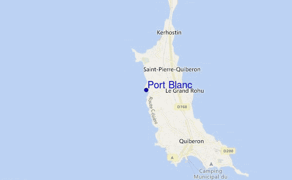 mapa de localização de Port Blanc