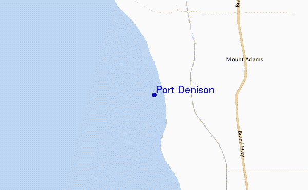 mapa de localização de Port Denison