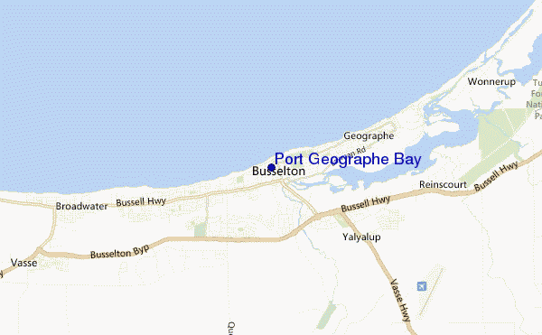 mapa de localização de Port Geographe Bay