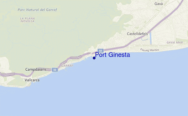 mapa de localização de Port Ginesta